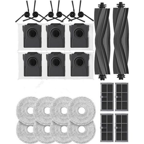 Lot de 26 accessoires pour robot aspirateur Dreame X40 Ultra-L40 Ultra-X40 Master - AQSACOKIYA - brosses, sacs, lingettes (1/4)