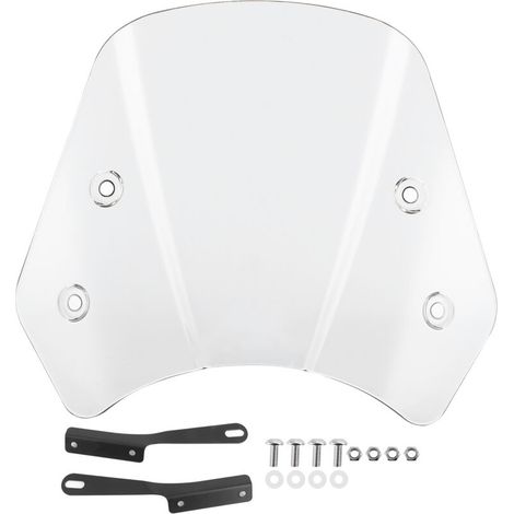 Motorrad-Windschutzscheibe mit Montagehalterung - Grau (12-18 cm) (1/5)