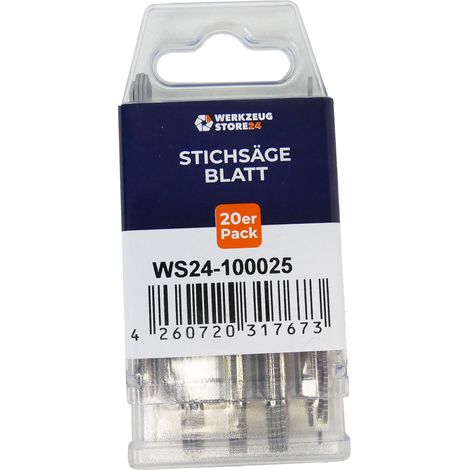 WS24 20x HSS hoja de sierra de calar fresada/ondulada GL 75 VL 50 mm recta - WS24-100025 (1/3)