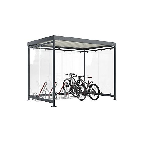 WSM  Tettoia Köln con rastrelliera per biciclette modello 2500 (1/2)