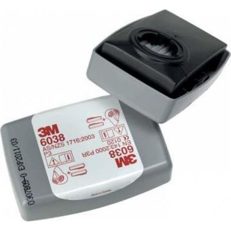 3M Partikelfilter mit Aktivkohle im robusten Kunststoffgehäuse 6038 P3R