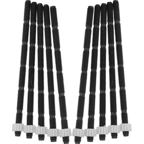 10pcs Tiges de Bouton de chasse d’eau, Noir (1/5)