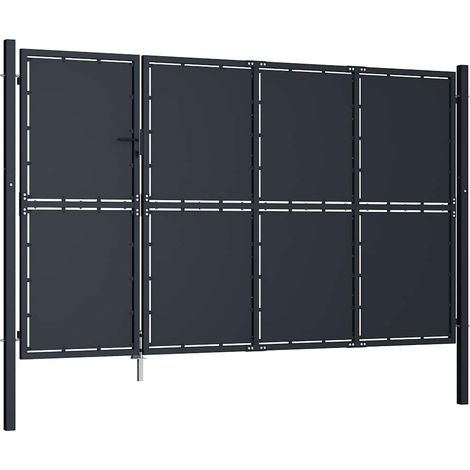 Maison Exclusive - Puerta de jardín de acero 350 x 150 cm color a (1/5)