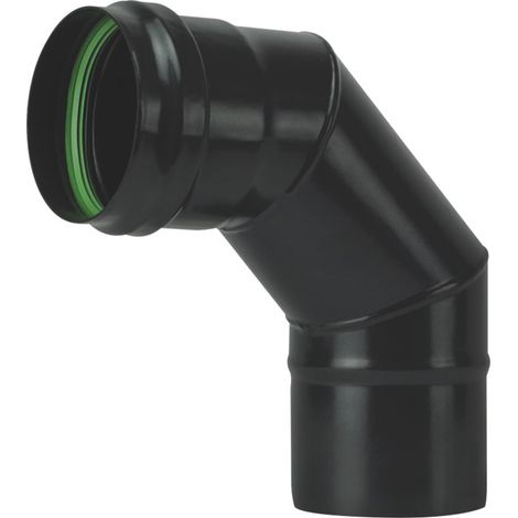 Save GOMITO 90  ° PER STUFA A PELLET LIGHT SENZA GUARNIZIONE Col. Nero opaco   EE  cm. 8