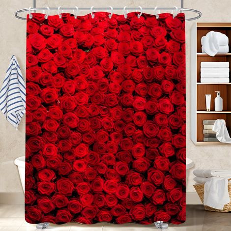 Kit rideau de douche en polyester 180x180 artistique bâche de douche pour personne allergique (1/5)