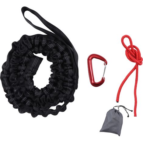 Barre de remorquage pour vélo enfant, élastique et légère, conception ergonomique pour une traction facile et sans effort. (1/5)