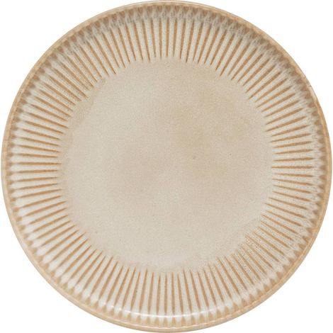 Assiette dessert Chloe beige D20,5xH2,2cm - Atmosphera créateur d'intérieur