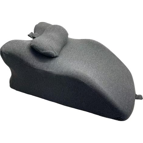 Cuscino in memory foam Comfort Dream, cuscino multifunzionale, cuscino per la lettura della testiera, cuscino di supporto per mento e schiena, sollievo dal dolore a schiena, collo e gambe (grigio scur