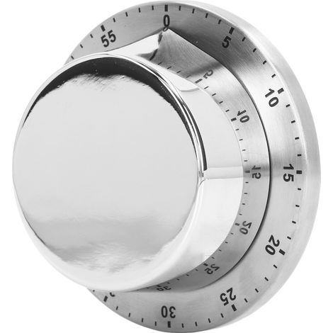 Mechanischer Küchentimer aus Edelstahl 304 mit Magnetverschluss, weiß (1/5)