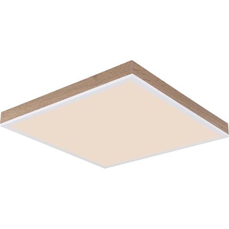 Deckenlampe Deckenleuchte dimmbar Fernbedienung LED Tageslicht Holzoptik L 45 cm