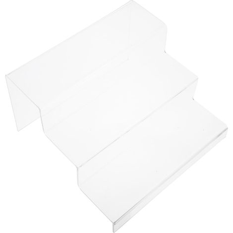 Clear Acrylic Jewelry Display Stand, Tiered Collection Shelf, Staircase Design for Showcase Display and Jewelry Storage (1/5)
