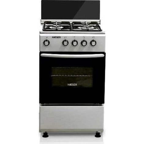Haeger GC-SS5.006D cuisinière à gaz autoportante Table de cuisson de gaz Gris, acier inoxydable