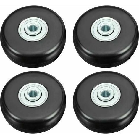 Roulette Valise, Bagage Valise Réparation Roulette Charge Lourd 50mm Muette Caoutchouc Universelle Pivotante Roue Rechange Transport Remplace Roulette 4PCS pour Valise/Bagage/Sac à Dos/Voyage (1/5)