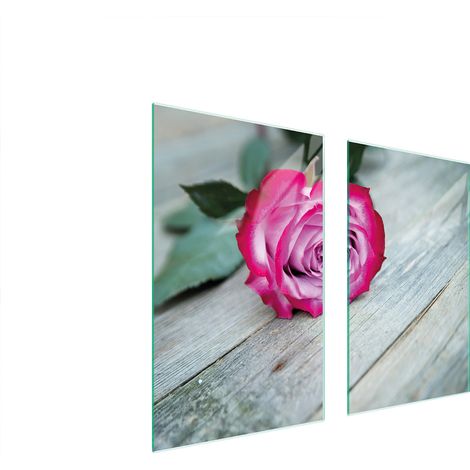 PIASTRA PROTETTIVA IN VETRO PER STUFA 75x52 ROSA (1/5)