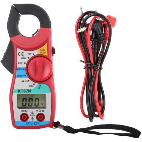 Pinza amperometrica ad alta precisione, multimetro digitale KT87N con protezione da sovraccarico, 450 V CA, per uso domestico (1/5)
