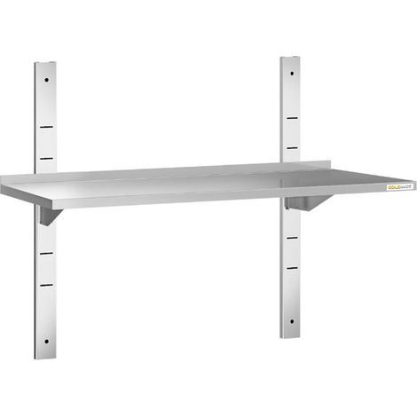 Etagère murale en inox 1200 x 400 mm PREMIUM - GOLDINOX (1/4)