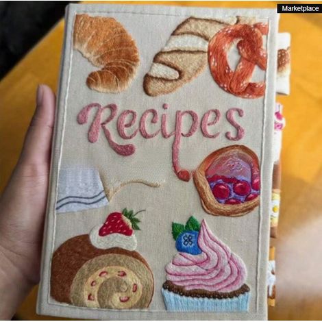 Journal artisanal de recettes fait main, nouveau design, carnet de cuisine personnalisé pour notes culinaires
