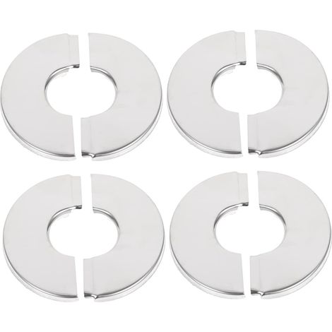 Plaques Rondes En Acier Inoxydable 4 Pièces Couvercle Décoratif Pour Tuyau Deau Pour Plomberie Installation Facile (1/5)