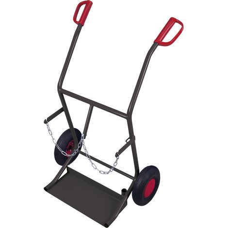 Cordes Stahlflaschenkarre für 2 Flaschen 20 L RAL 7016 (1/3)
