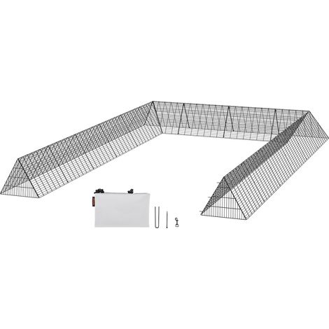 VEVOR Enclos pour poulailler, 600 x 400 x 61,5 cm, tunnels de poulets pour la cour, poulaillers portables pour l’exterieur avec cadres d’angle, 2 ensembles, cage adapte aux poulets, canards et lapins
