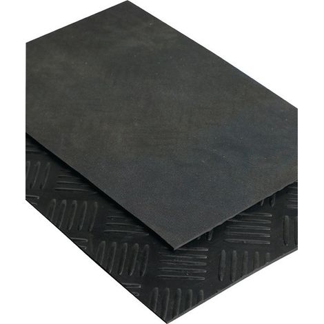 Natte à effet martelé l. 1,4 m L. 10 m épaisseur 3 mm noir NR/SBR rouleau MÖLLER (Par 14)