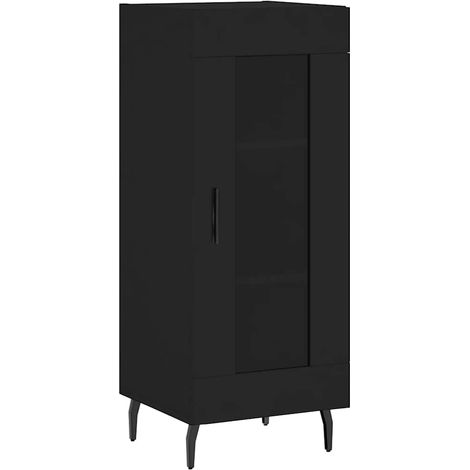 Buffet Meuble de rangement Noir 34,5x34x90 cm Bois d'ingénierie (1/5)