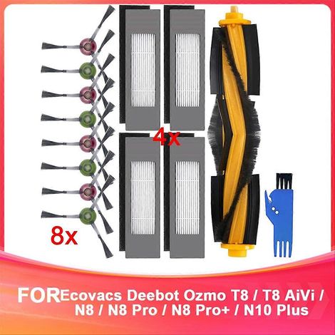 Kompatible Ersatzteile für den Ozmo T8 Saugroboter, Wartungs- und Zubehör, Bodenreinigungsset, Filter und Bürste, passend für das Modell T8, für den Heimgebrauch, einfache Wartung, langlebige Qualität (1/5)
