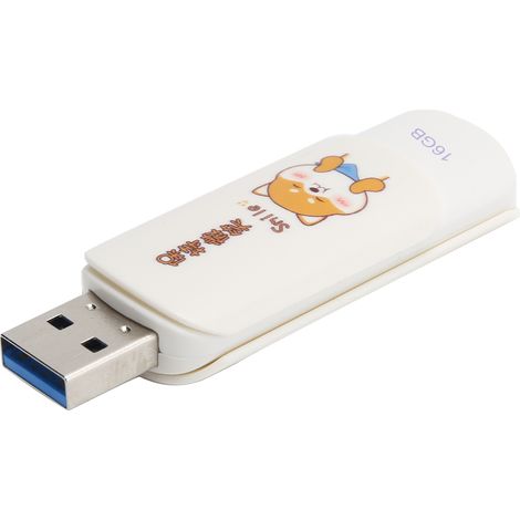 Clé USB 2.0 portable U Disk pour étudiants, clé mémoire de stockage de données mignonne (couvercle coulissant Keep Smiling 16 Go) (1/5)