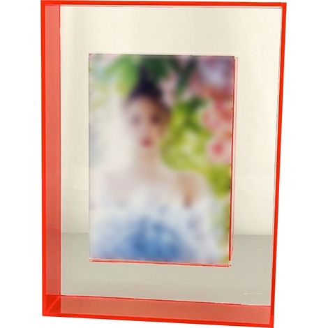 1 Cadre photo, double face, acrylique, 6 pouces, pince, mural, table (1/5)