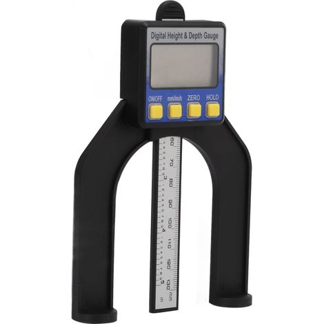 Jauge de profondeur numérique avec affichage haute définition, instrument de mesure de hauteur avec aimant puissant, adapté à la construction. (1/5)