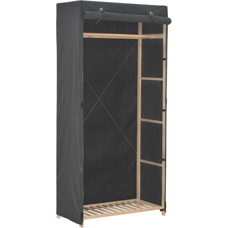 Kleiderschrank Grau 79 x 40 x 170 cm Stoff vidaXL