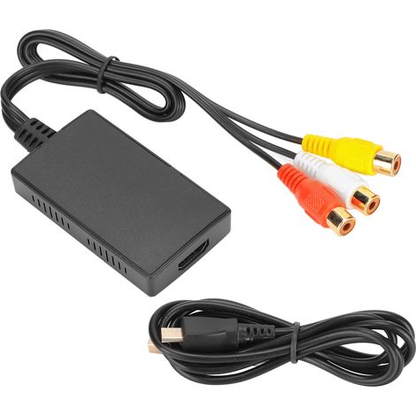 Convertisseur AV vers HDMI pour PS One avec Alimentation Micro USB et Câble RCA (1/5)