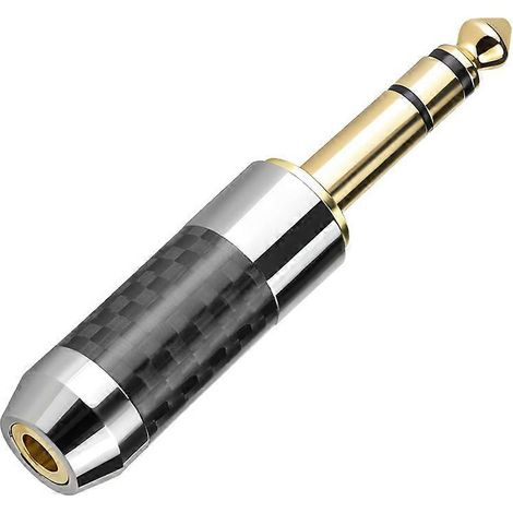 Adaptateur en fibre de carbone 6,35 mm vers 4,4 mm, compatible avec les pianos numériques, les amplificateurs et les consoles de mixage. (1/5)