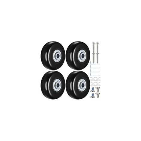 Ruedas de repuesto para maletas, ruedas de repuesto para equipaje de 50 x 18 mm, ruedas de goma de repuesto para maletas y carritos - Crezuo