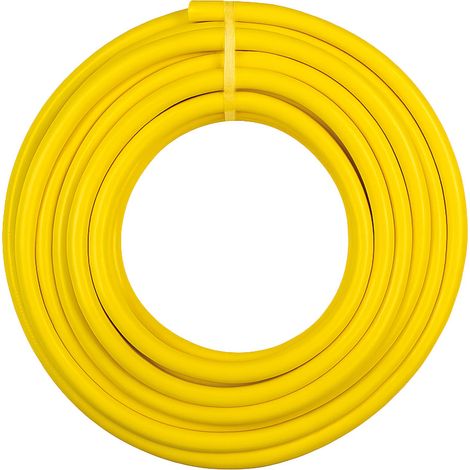 manguera guipé amarilla facilitys – 3 capas – presión 21 bares – interior anti algas Amarillo 25m - Ø15mm