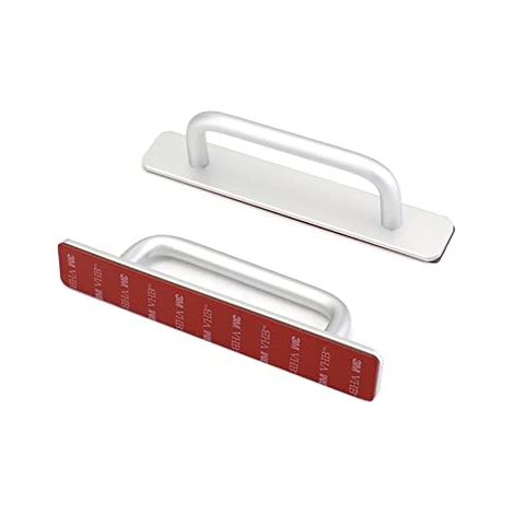 2 Pièces Poignée de Porte Coulissante Autocollantes, Poignée de Meuble en Alliage Aluminium 148 x 25 mm Argenté (1/5)