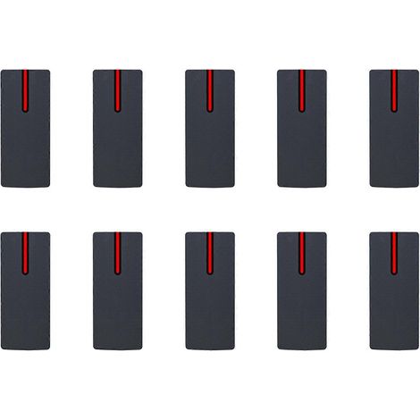 10 lecteurs de cartes à puce étanches IP68, lecteur de contrôle d'accès par carte de proximité 13,56 kHz, compatible avec les sorties Wiegand 26/34 (1/5)