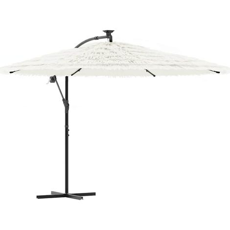 Maison Exclusive - Ombrellone Giardino con Palo in Acciaio Bianco 290x290x238 cm (1/5)