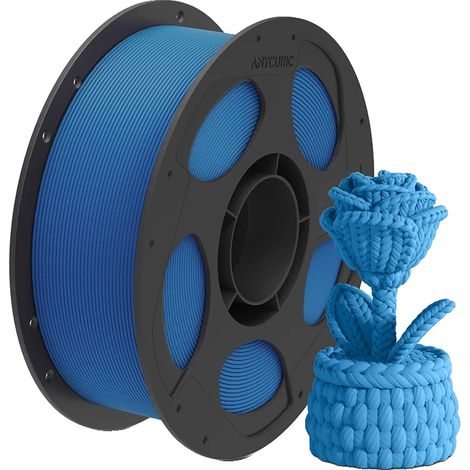 Filamento per stampante 3D, finitura opaca, facile rimozione dei supporti, 1 kg, blu (1/2)