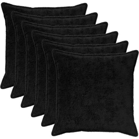 Housse de coussin 6 pc HOUTEN Noir 65 x 65 cm vidaXL (1/5)