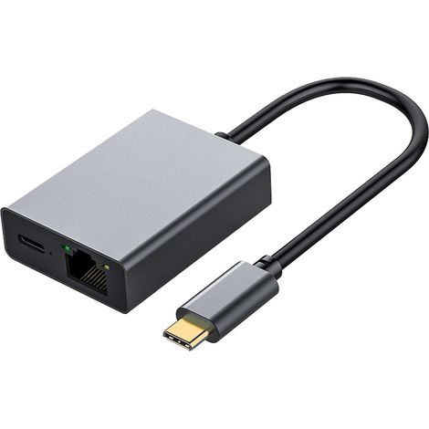 USB-C-auf-RJ45-Ethernet-1000-Mbit/s-Chromecast-Ladeadapter (bis zu 100 W Leistung) für Chromecast, iPhone, MacBook Air, MacBook Pro und Windows mit Ladeanschluss (1/5)
