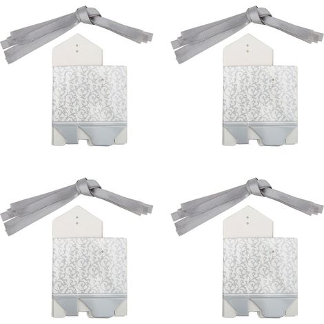 petite boîte cadeau argentée avec nœud décoratif (1/5)
