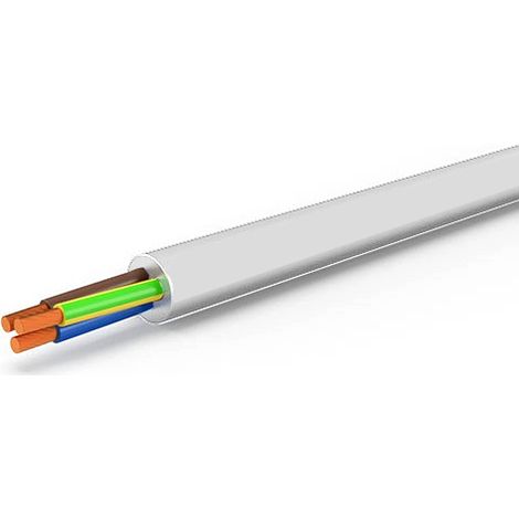 CAVO MULTIPOLARE FLESSIBILE H05VV-F RT. 100 MT. col. Bianco Sezione 3x1,5