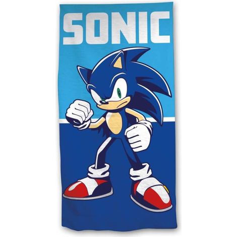 serviette de plage Sonic déterminée  - 70 cm x 140  cm