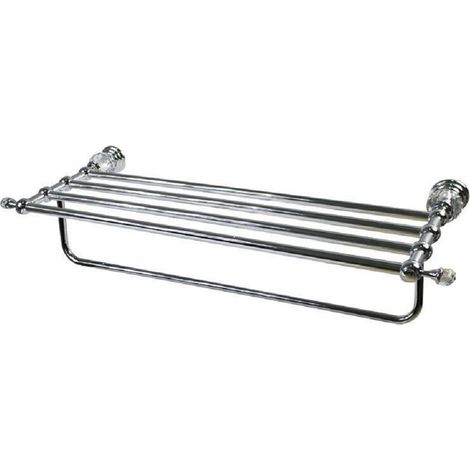 Cleafe - Mensola Portasciugamani Da Bagno Doppio Ripiano Con Cristalli In Acrilico 52827 - (1/2)