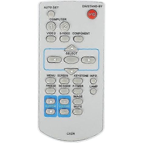 Télécommande compatible avec les projecteurs Sanyo PLC-XK2200, PLC-XE33, PLC-XW200, PLC-XW200K et PLC-XW250 (CXZR). Télécommande de remplacement de haute qualité. WHBYV (1/4)