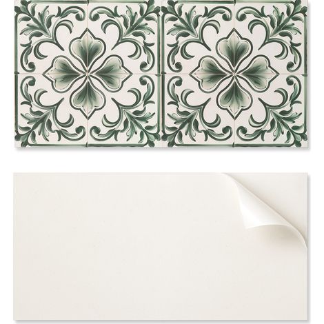 Azulejos decorativos autoadhesivos de vinilo para pared con dise帽o de hojas y corazones, 10x40x20 cm.