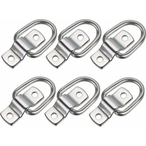 GABRIELLE 6er-Pack Spann-D-Ringe für Anhänger, LKWs, Transporter, Boote (1/5)