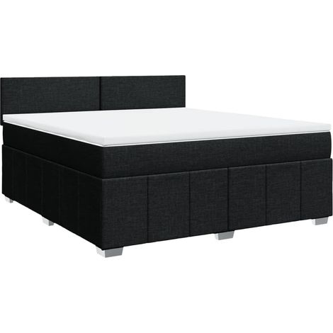 Maison Exclusive - Boxspringbett mit Matratze Schwarz 180x200 cm (1/5)