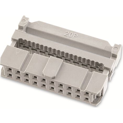 ECON CONNECT Pfostenverbinder, DIN 41651, 20-polig, grau, RM 2,54 mm (1/2)